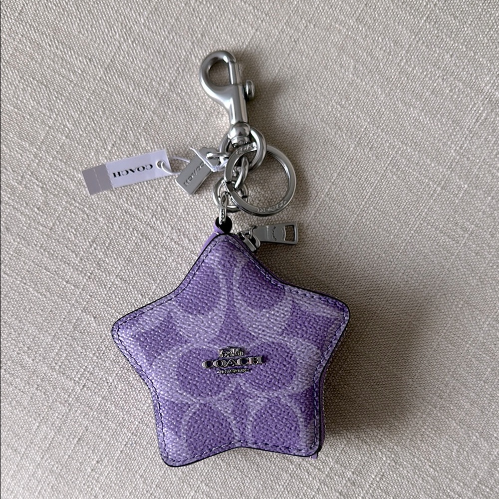 Coach Star Bag Purse Charm Iris New NWT